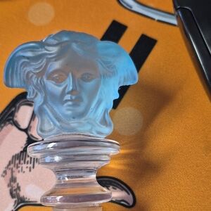 Versace Frosted Blue Medusa Bottle Stopper